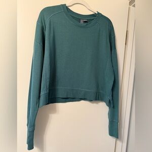 Sweaty Betty After Class Crop Sweatshirt - Glade Green